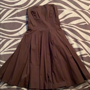 Brown Strapless Dress